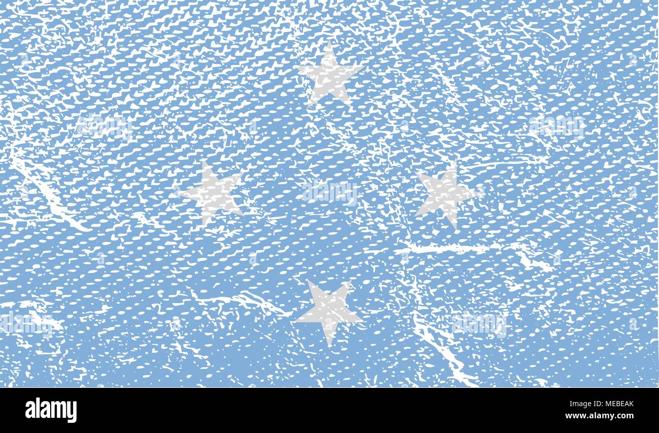 Flag of Micronesia with old texture. Vector illustration Stock Vector ...