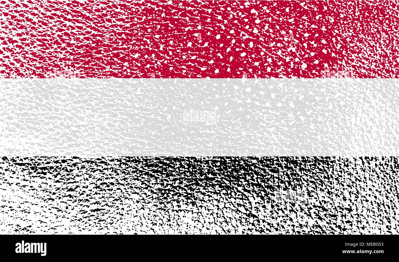Flag of Yemen with old texture. Vector illustration Stock Vector Image ...