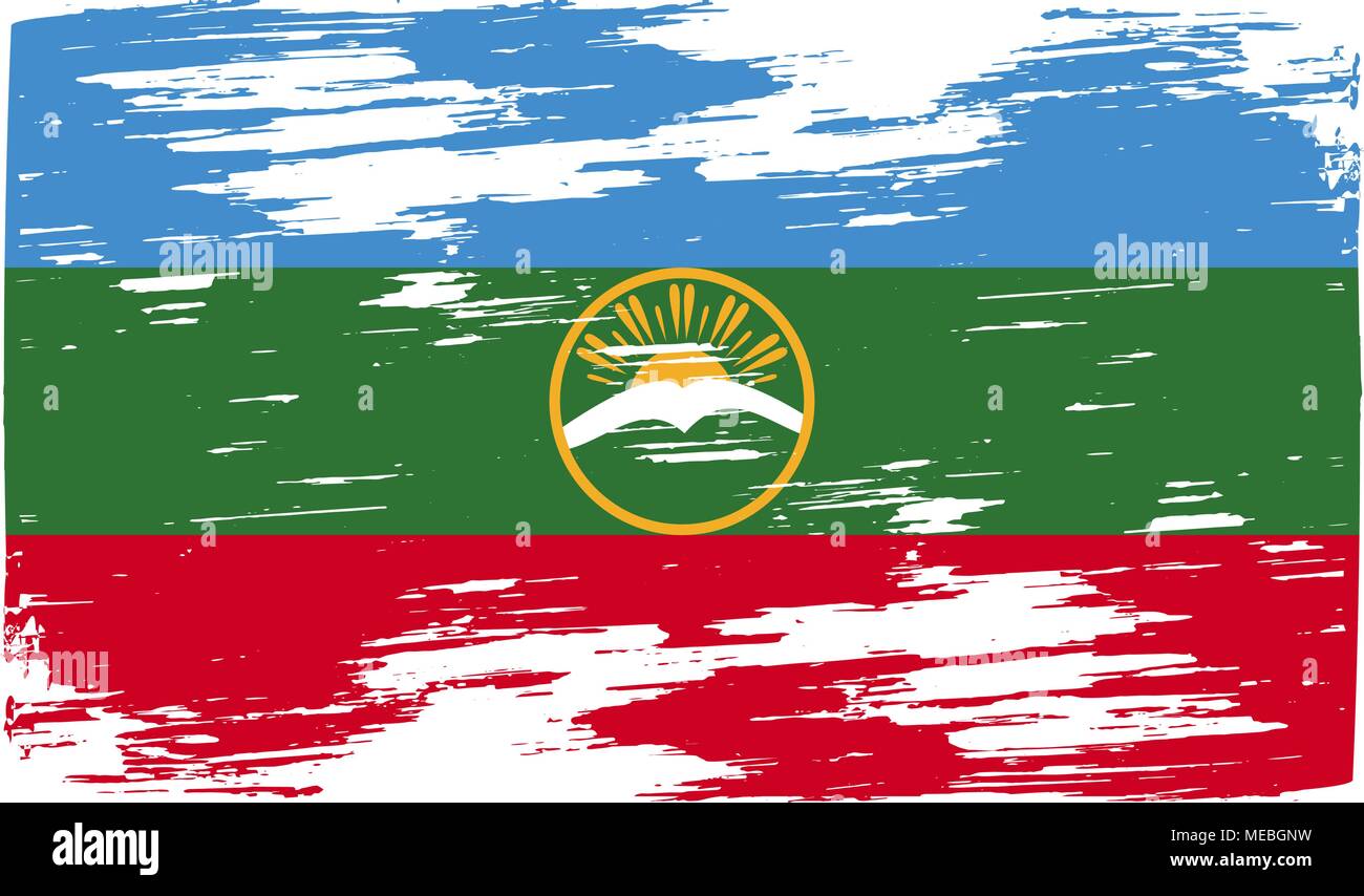 Flag of the republic of karachay cherkessia Stock Vector Images - Alamy