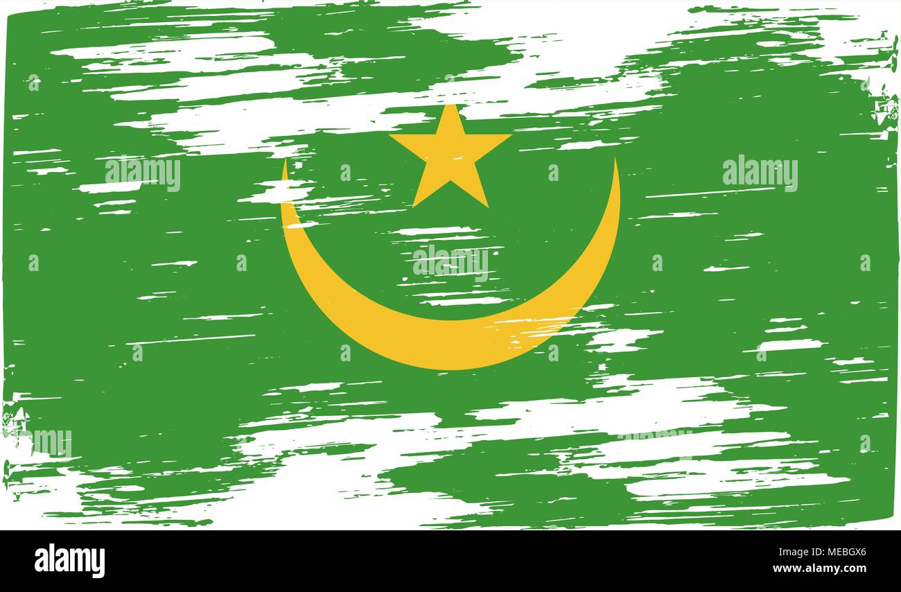 Flag Of Mauritania With Old Texture Vector Illustration Stock Vector Image And Art Alamy 6294