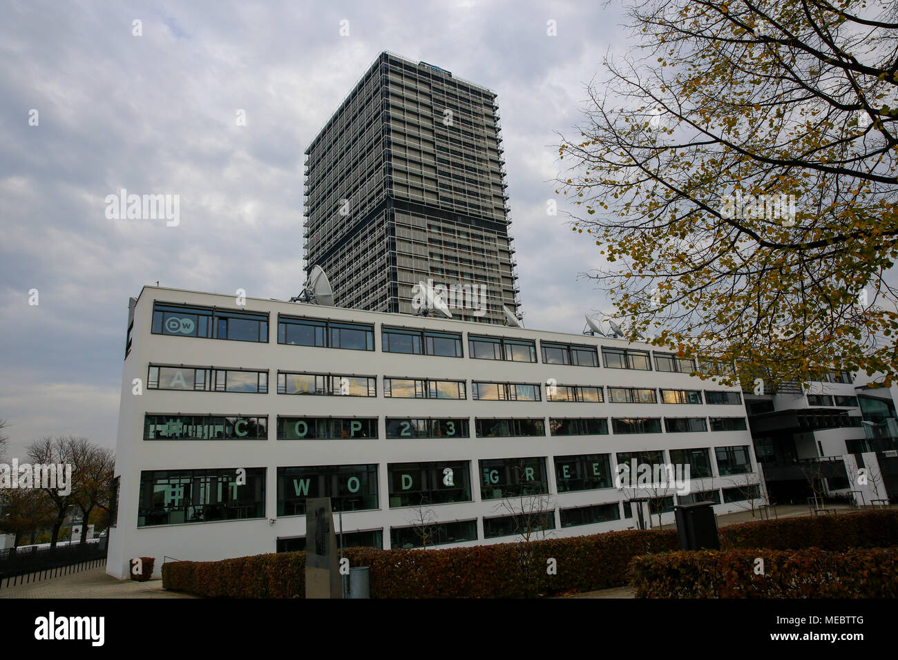 Deutsche Welle headquarters and UN building at Bonn, North Rhine Westphalia, Germany. Stock Photo