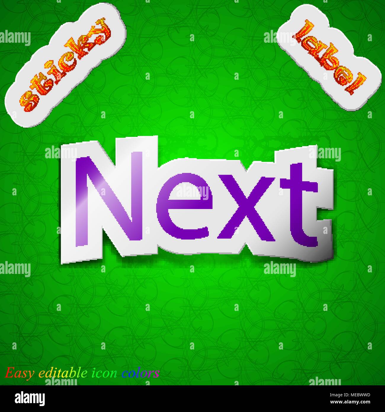 Green next label hi-res stock photography and images - Alamy