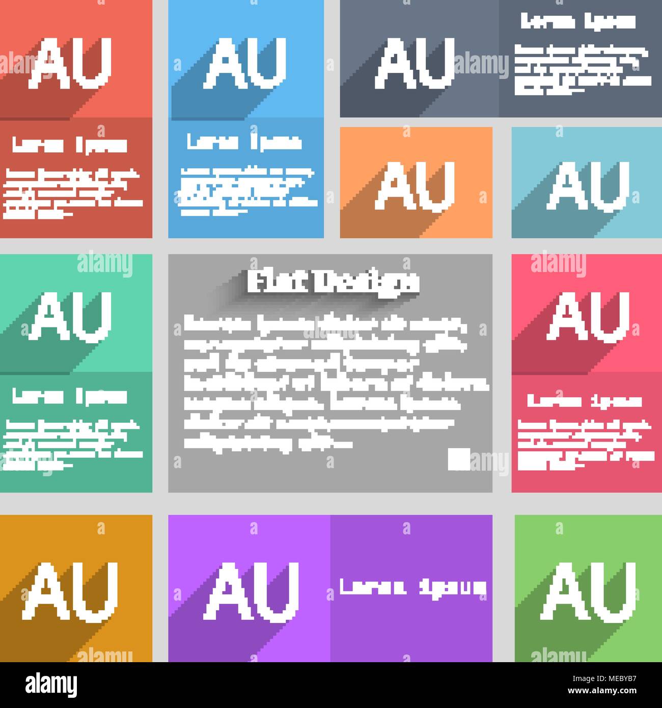 australia sign icon. Set of colored buttons. Vector illustration Stock ...