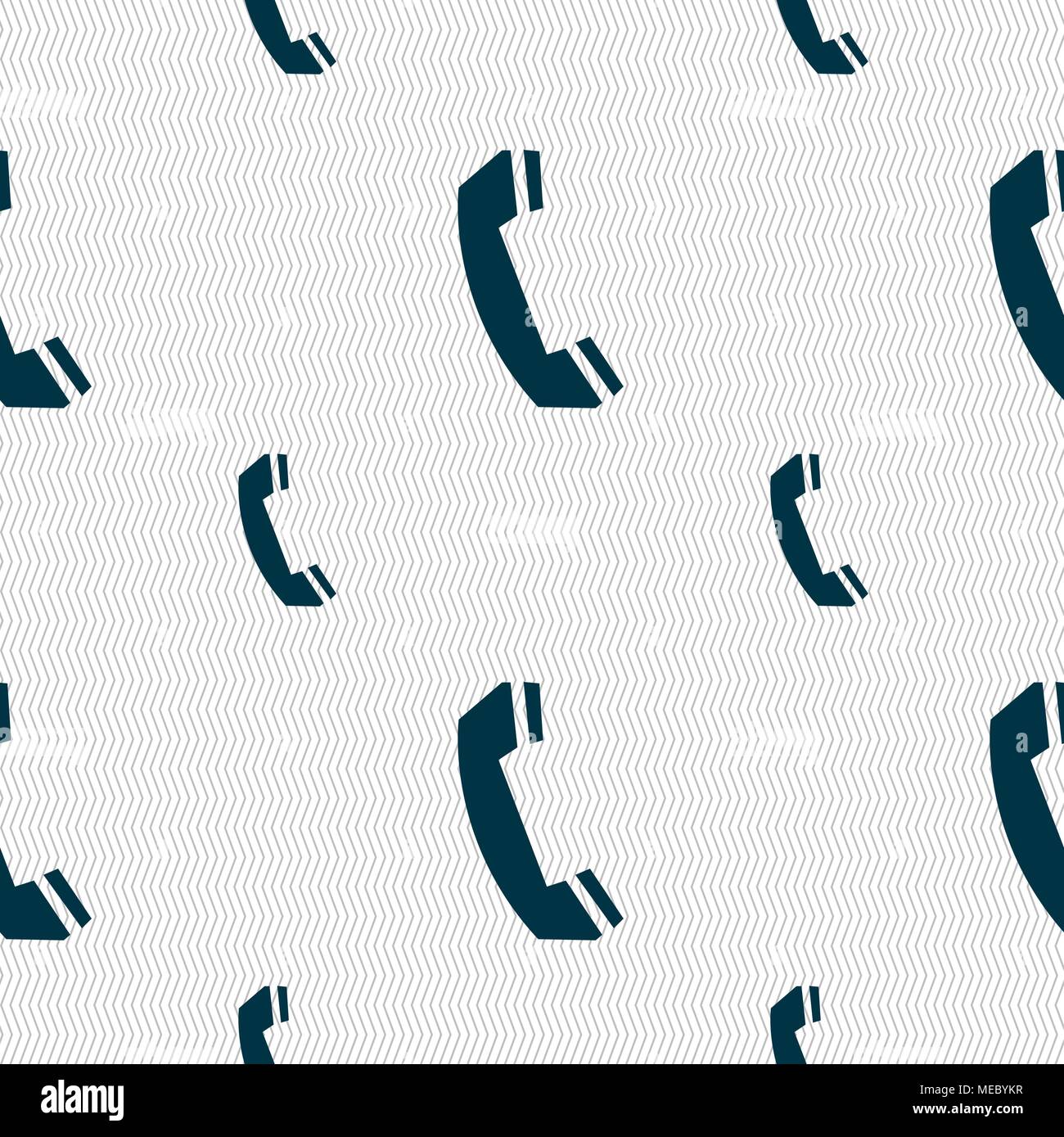 Phone sign icon. Support symbol. Call center. Seamless pattern with ...