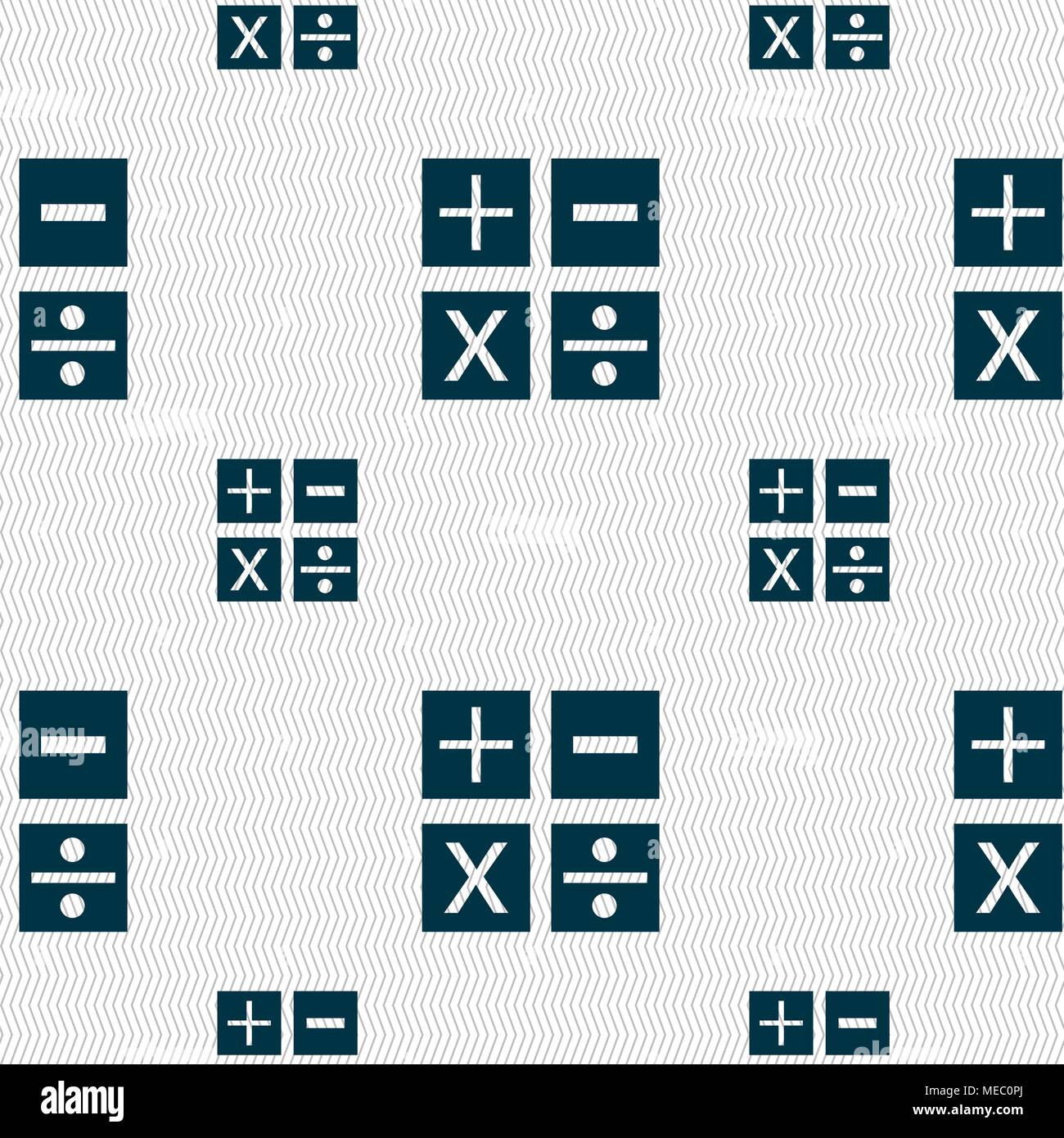 Multiplication, division, plus, minus icon Math symbol Mathematics ...