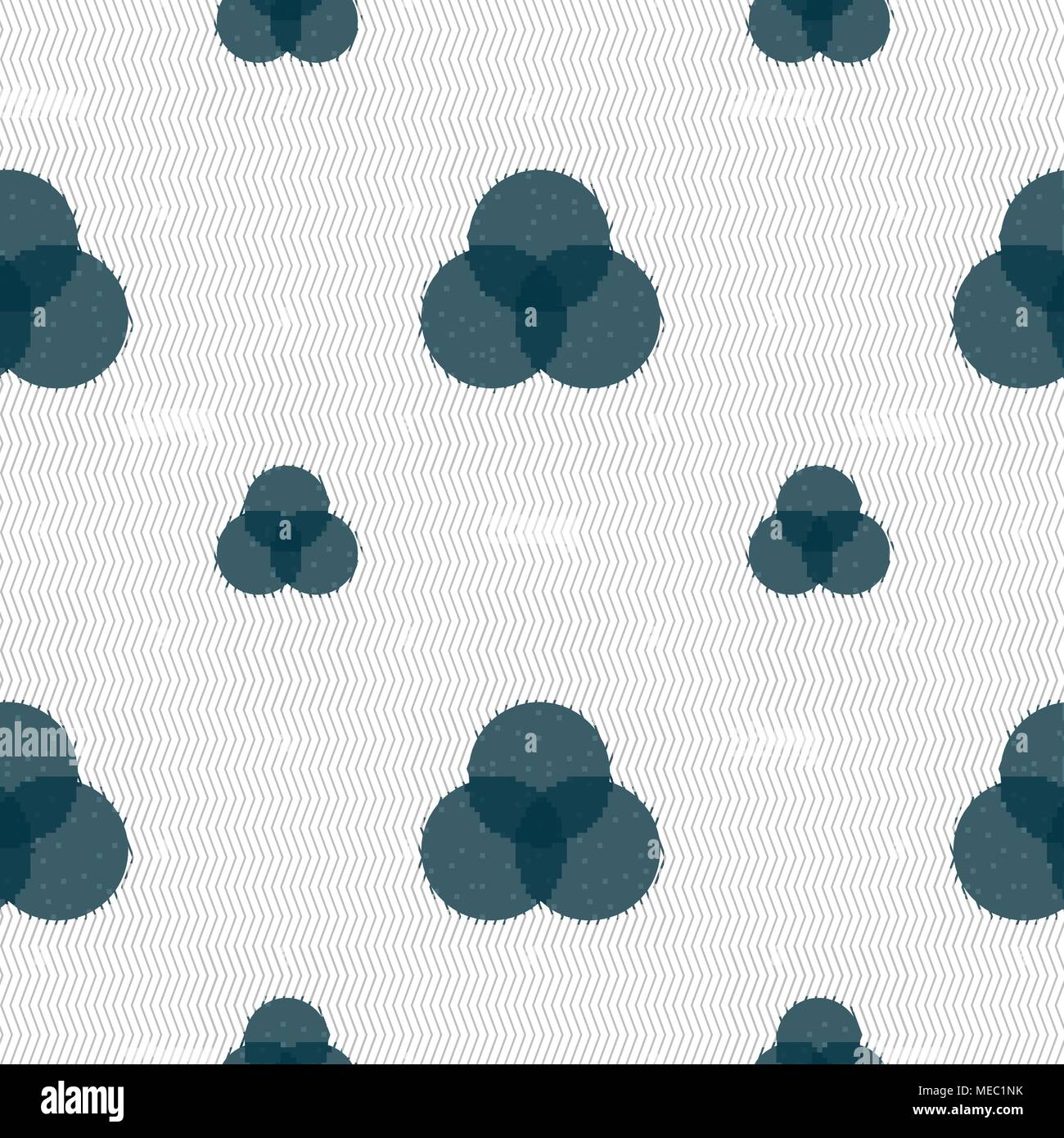 Color scheme icon sign. Seamless pattern with geometric texture. Vector illustration Stock Vector