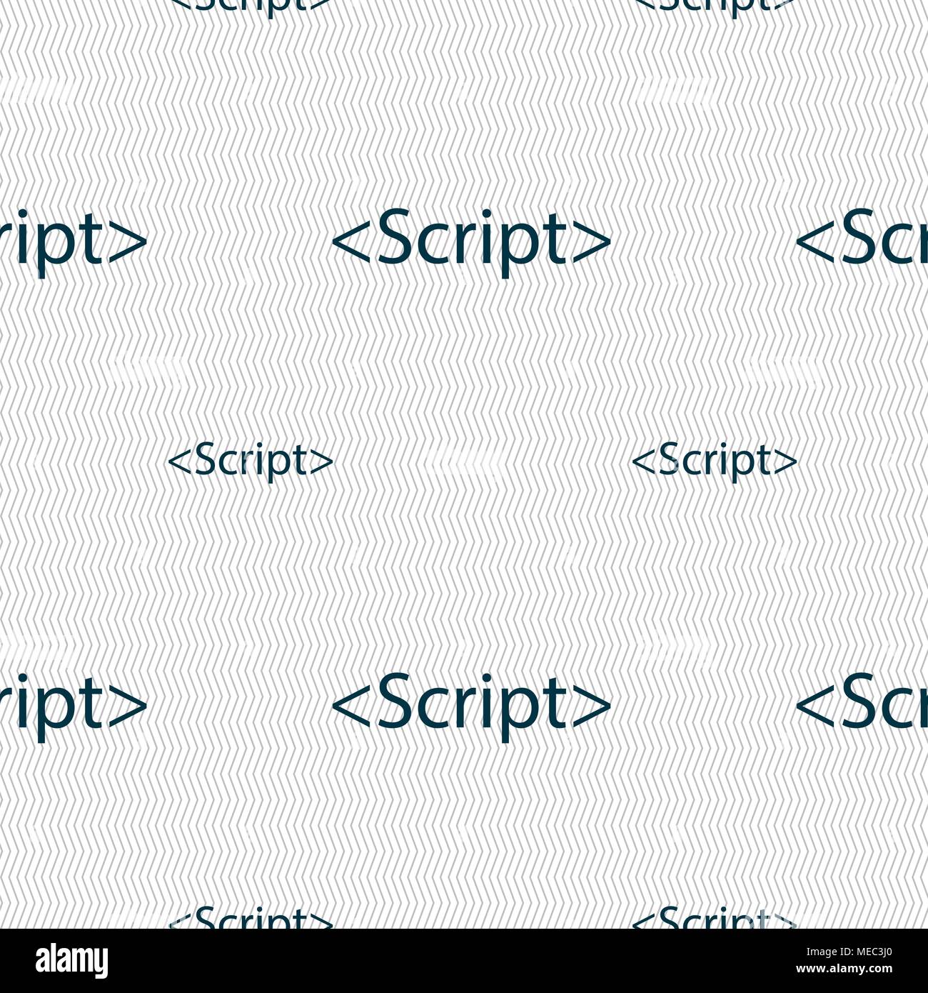 Script sign icon. Javascript code symbol. Seamless pattern with ...