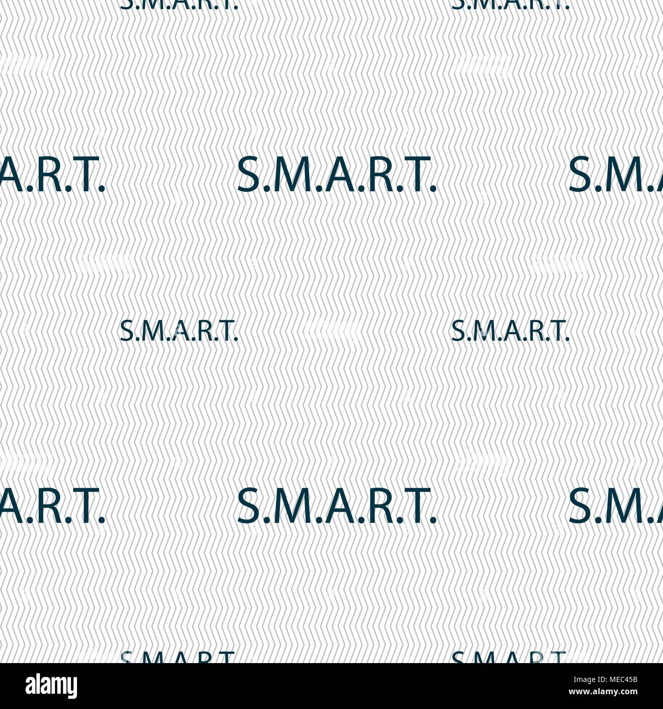 Smart sign icon. Press button. Seamless pattern with geometric texture ...