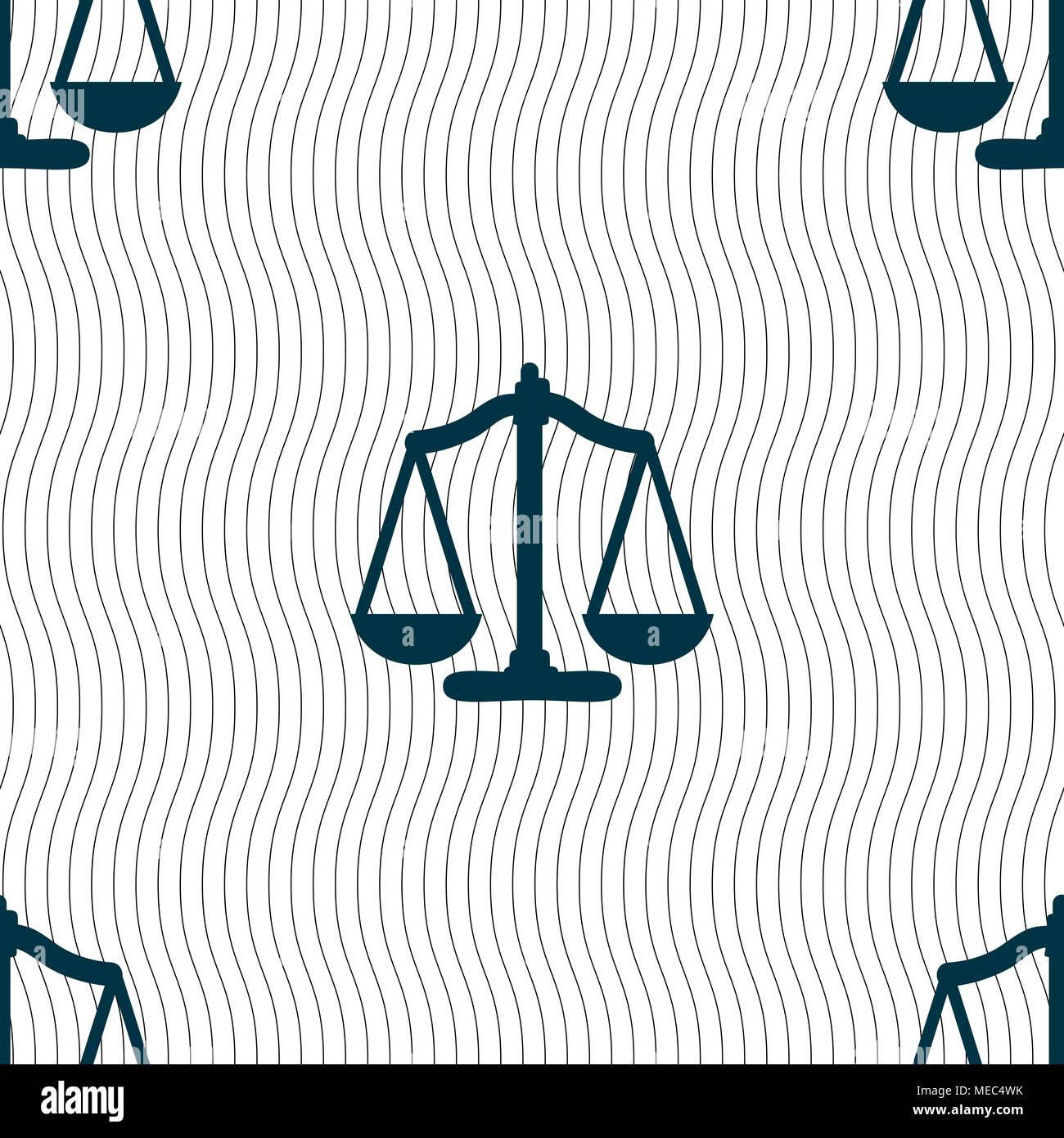Scales balance. Seamless pattern with geometric texture. Vector illustration Stock Vector