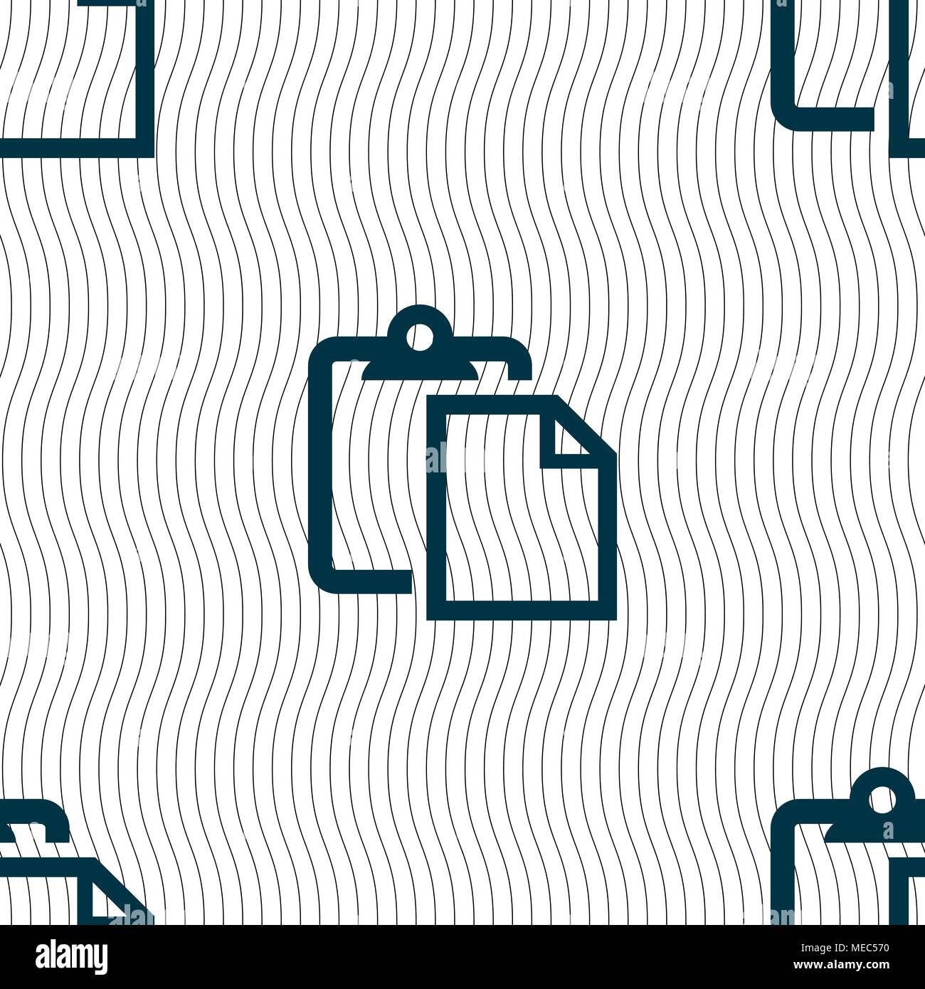 Edit document sign icon. Seamless pattern with geometric texture ...