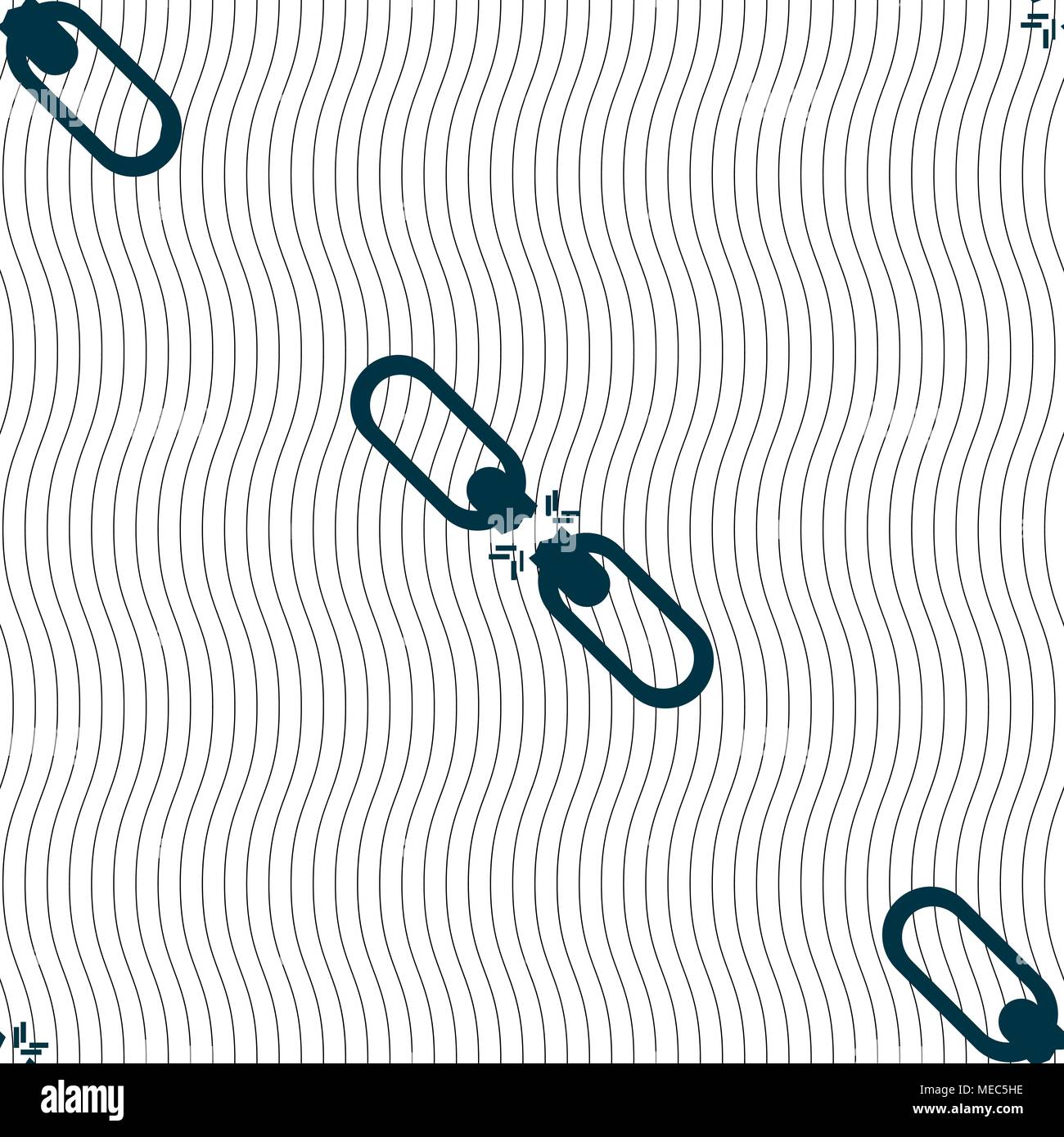 Broken connection flat single icon. Seamless pattern with geometric ...