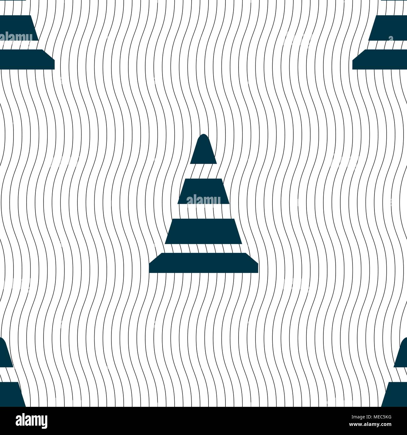 road cone icon. Seamless pattern with geometric texture. Vector ...