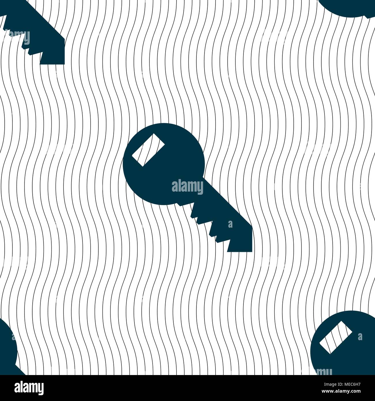 Key sign icon. Unlock tool symbol.. Seamless pattern with geometric ...