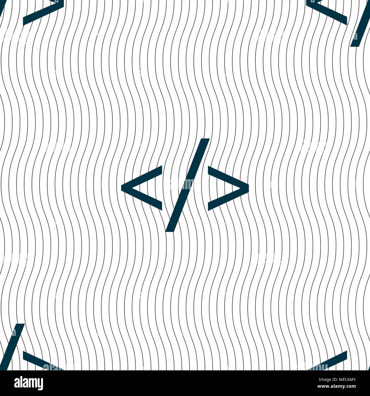 Code sign icon. Programming language symbol. Seamless pattern with ...