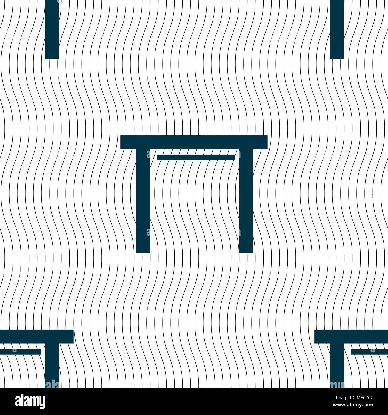 stool seat icon sign. Seamless pattern with geometric texture. Vector illustration Stock Vector