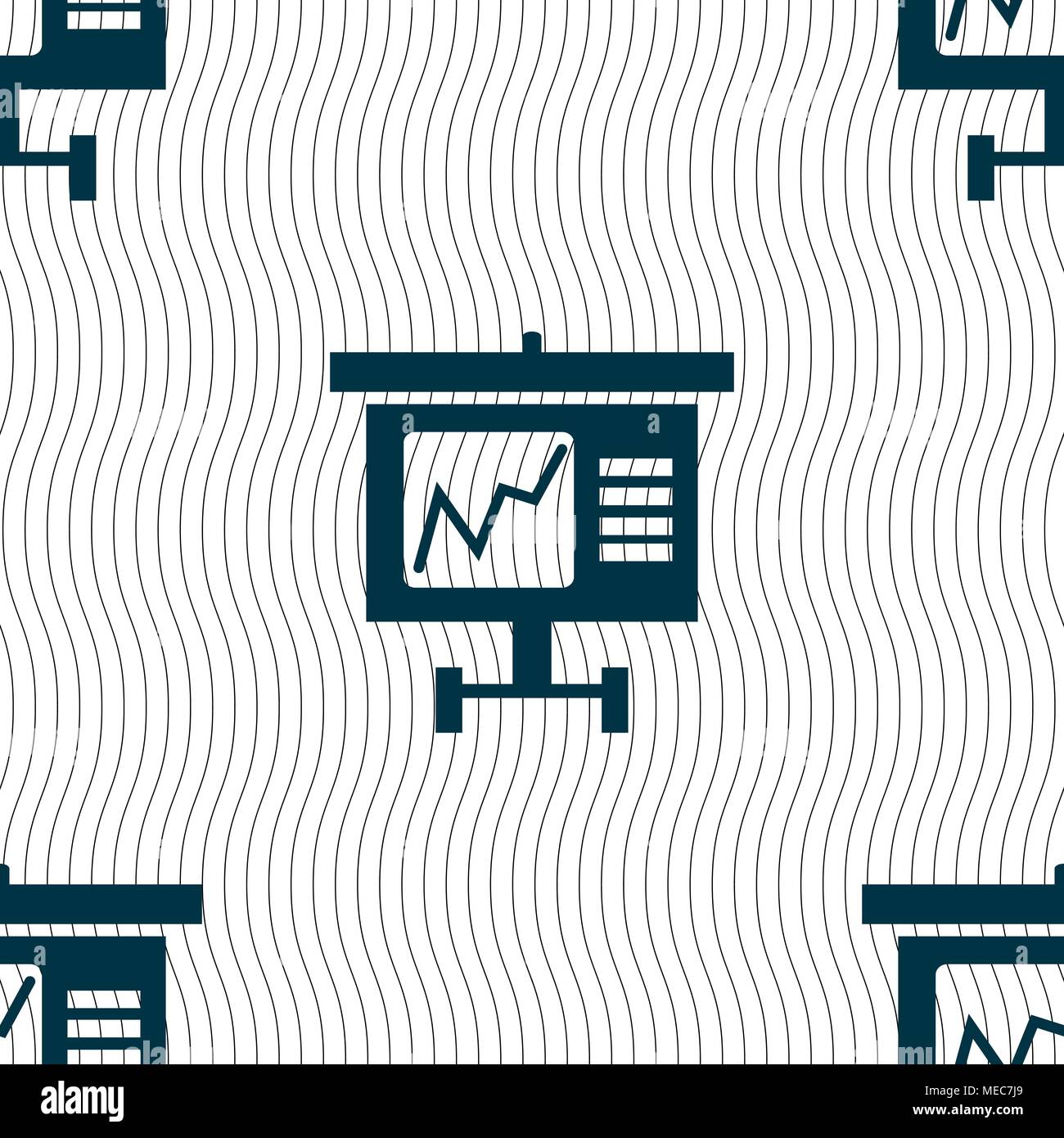 Graph icon sign. Seamless pattern with geometric texture. Vector ...