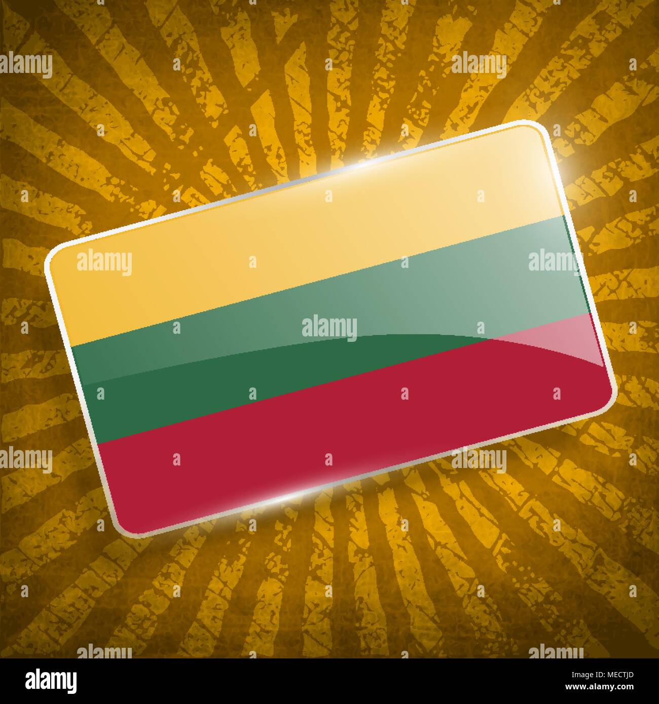 Flag of Lithuania with old texture. Vector illustration Stock Vector ...