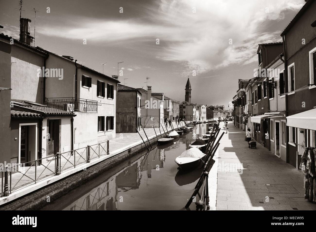Venice canal in black white hi-res stock photography and images - Alamy