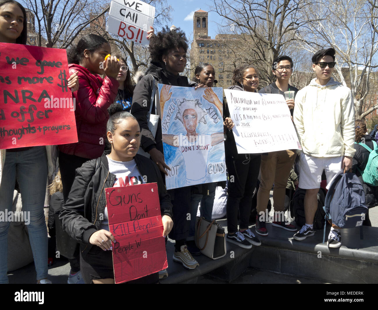 National School Walkout, Washington Square NYC Stock Photo Alamy