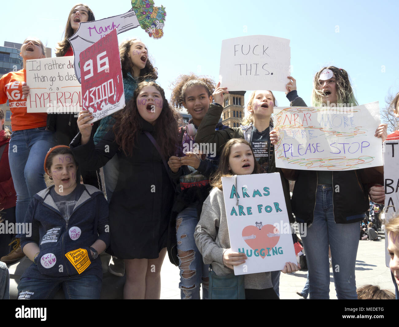 National School Walkout, Washington Square NYC Stock Photo Alamy