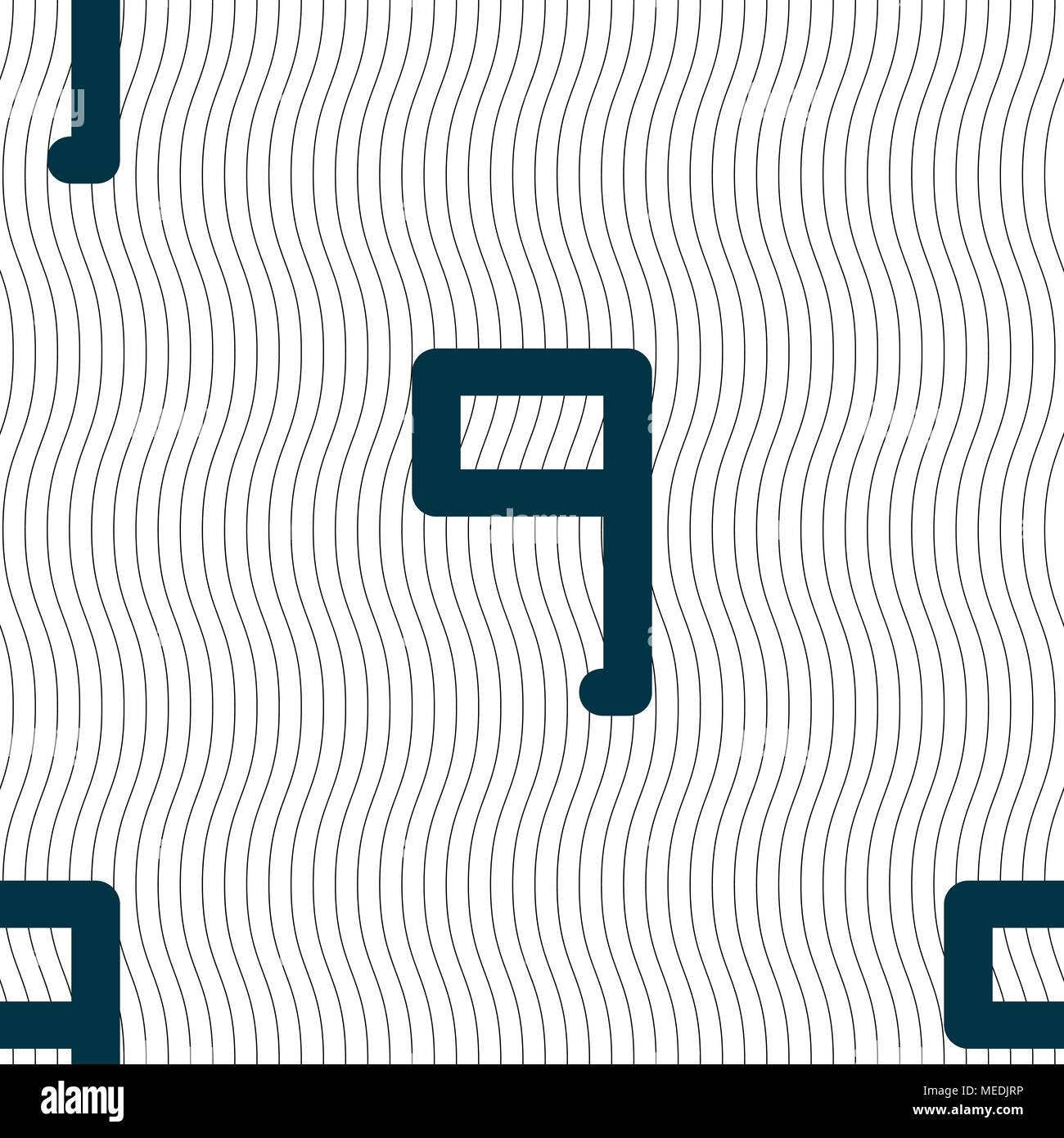 number Nine icon sign. Seamless pattern with geometric texture. Vector illustration Stock Vector