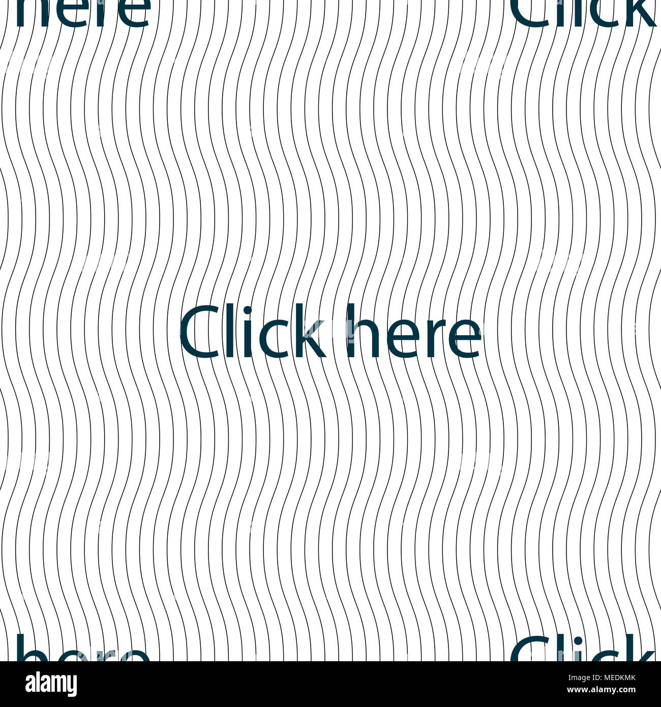 Click here sign icon. Press button. Seamless pattern with geometric ...