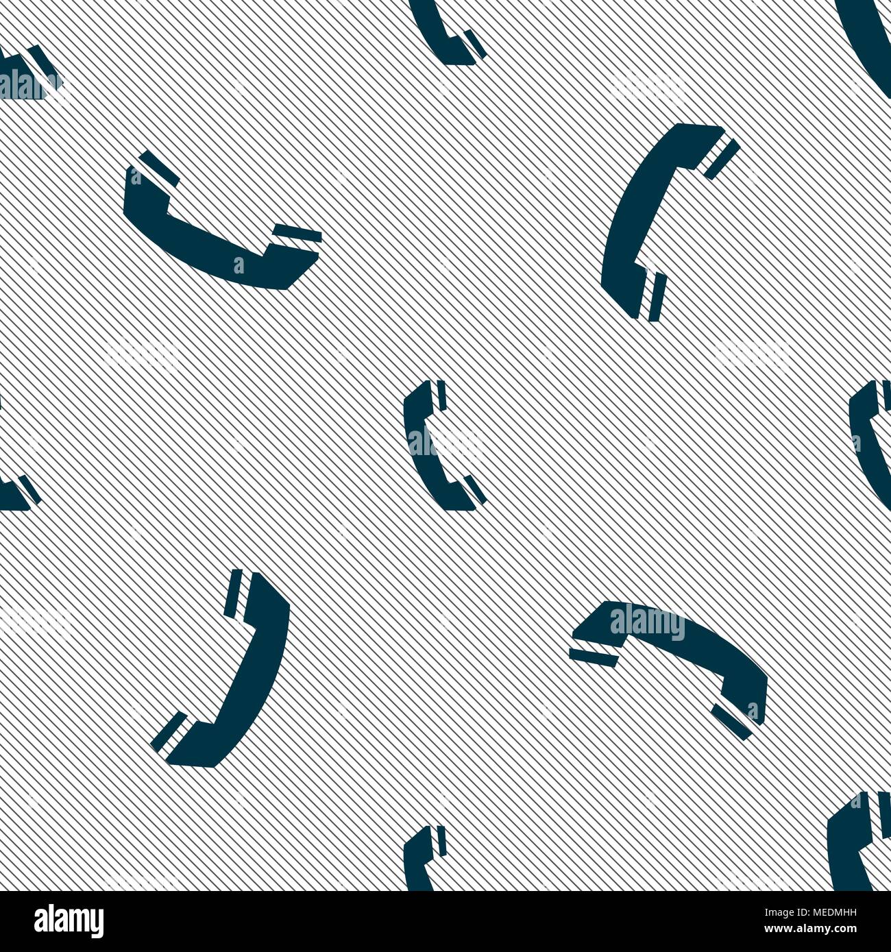 Phone sign icon. Support symbol. Call center. Seamless pattern with ...