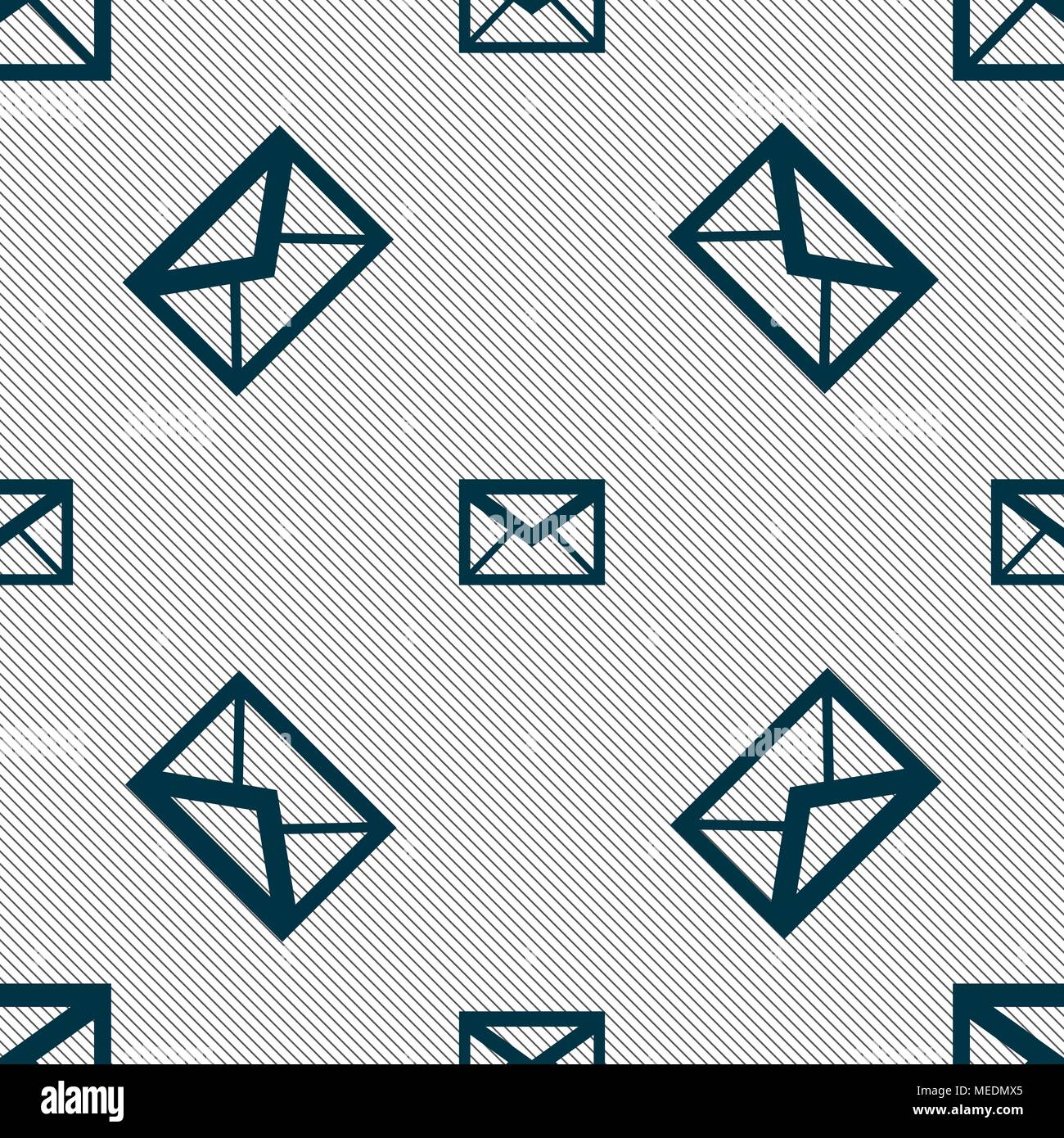 Mail icon. Envelope symbol. Message sign. navigation button. Seamless ...