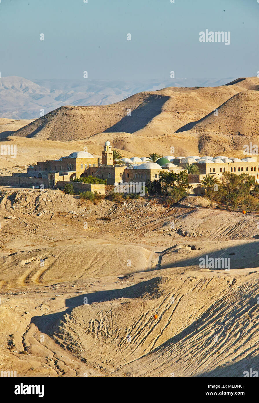 Nabi Musa, Tomb of the prophet Moses, near Jericho and Jerusalem in the judean desert, West bank, Israel Stock Photo