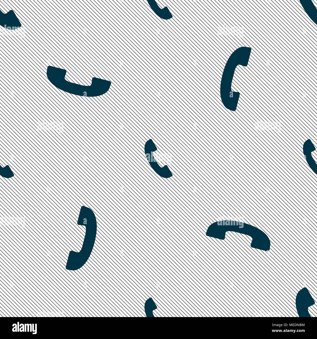 Phone sign icon. Support symbol. Call center. Seamless pattern with ...
