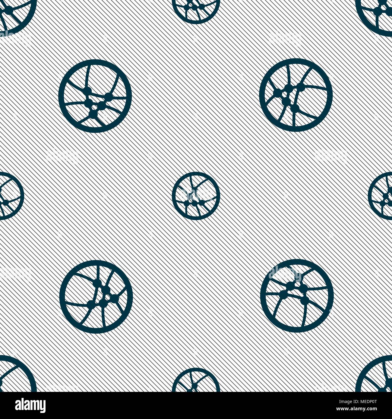 Basketball icon sign. Seamless pattern with geometric texture. Vector ...
