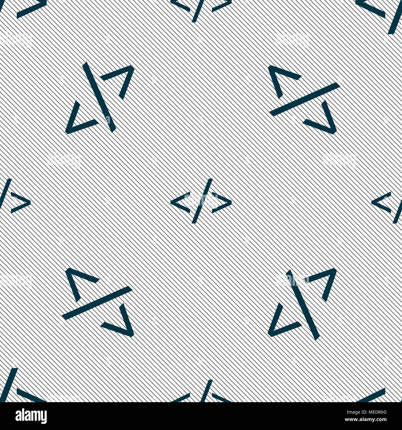 Code sign icon. Programming language symbol. Seamless pattern with ...