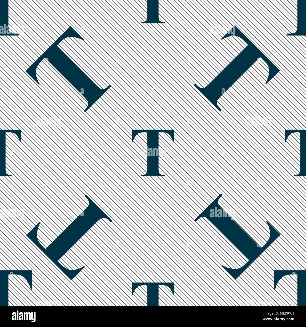 Text edit icon sign. Seamless pattern with geometric texture. Vector illustration Stock Vector