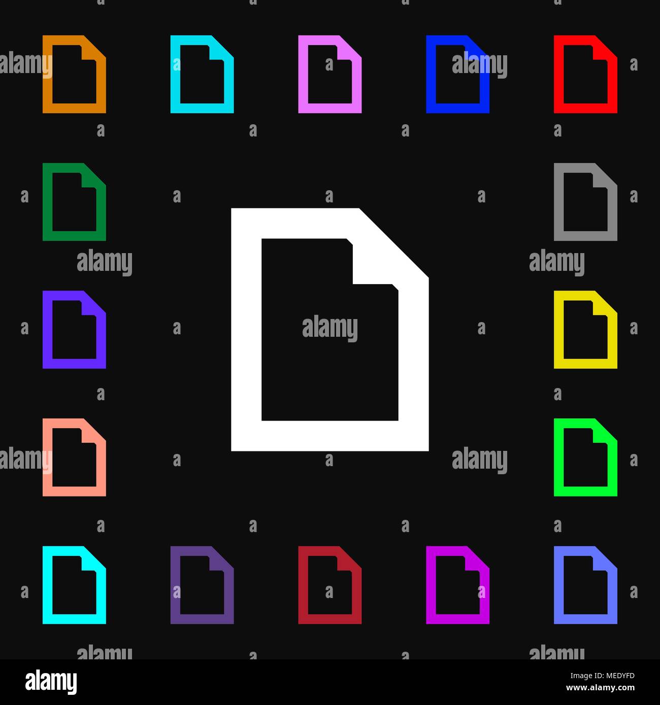 Text File document icon sign. Lots of colorful symbols for your design ...