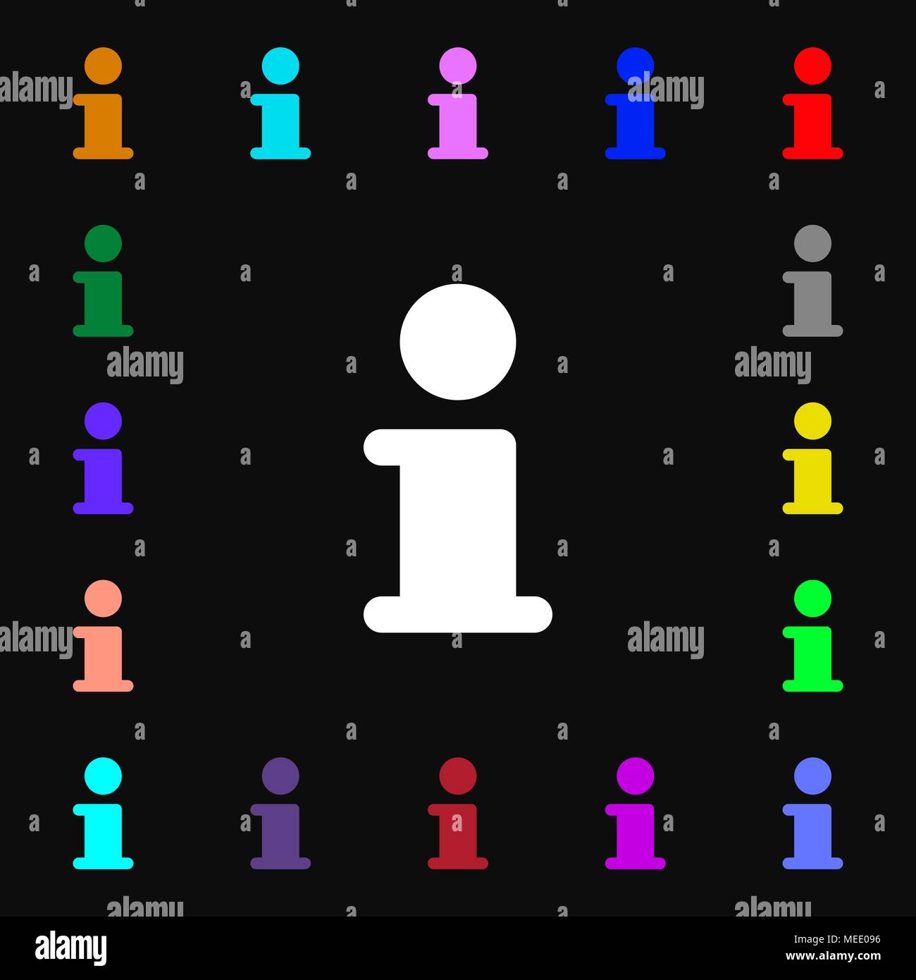 Information, Info icon sign. Lots of colorful symbols for your design ...