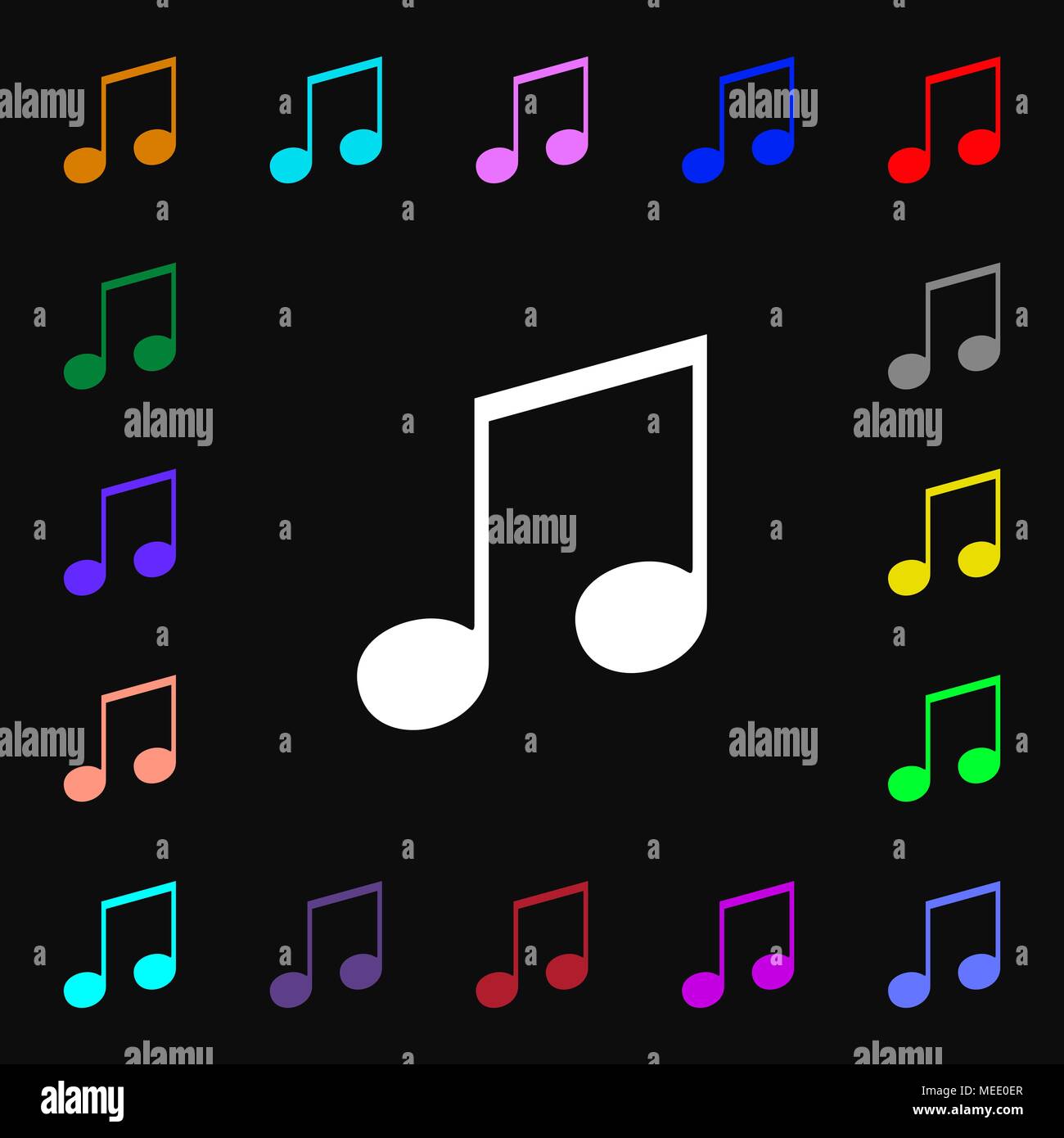 Musical Note Music Ringtone Icon Sign Lots Of Colorful Symbols For Your Design Vector Illustration Stock Vector Image Art Alamy