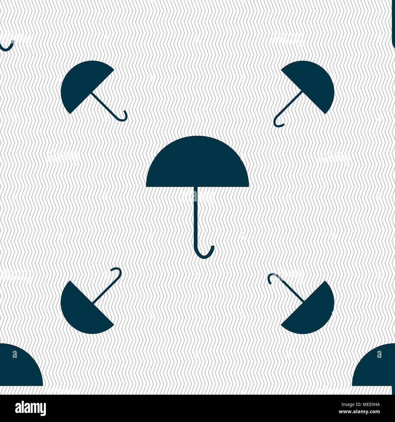Umbrella sign icon. Rain protection symbol. Seamless pattern with ...