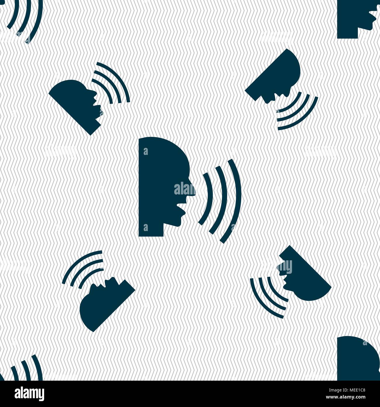 Talking Flat modern web icon. Seamless pattern with geometric texture ...
