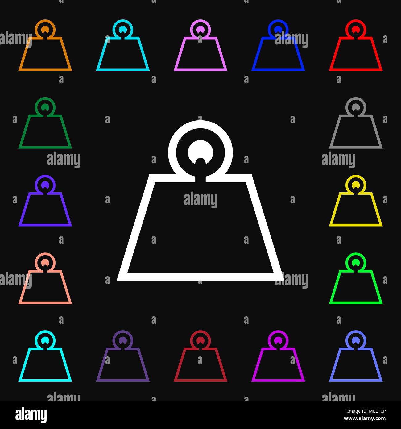 Weight icon sign. Lots of colorful symbols for your design. Vector ...