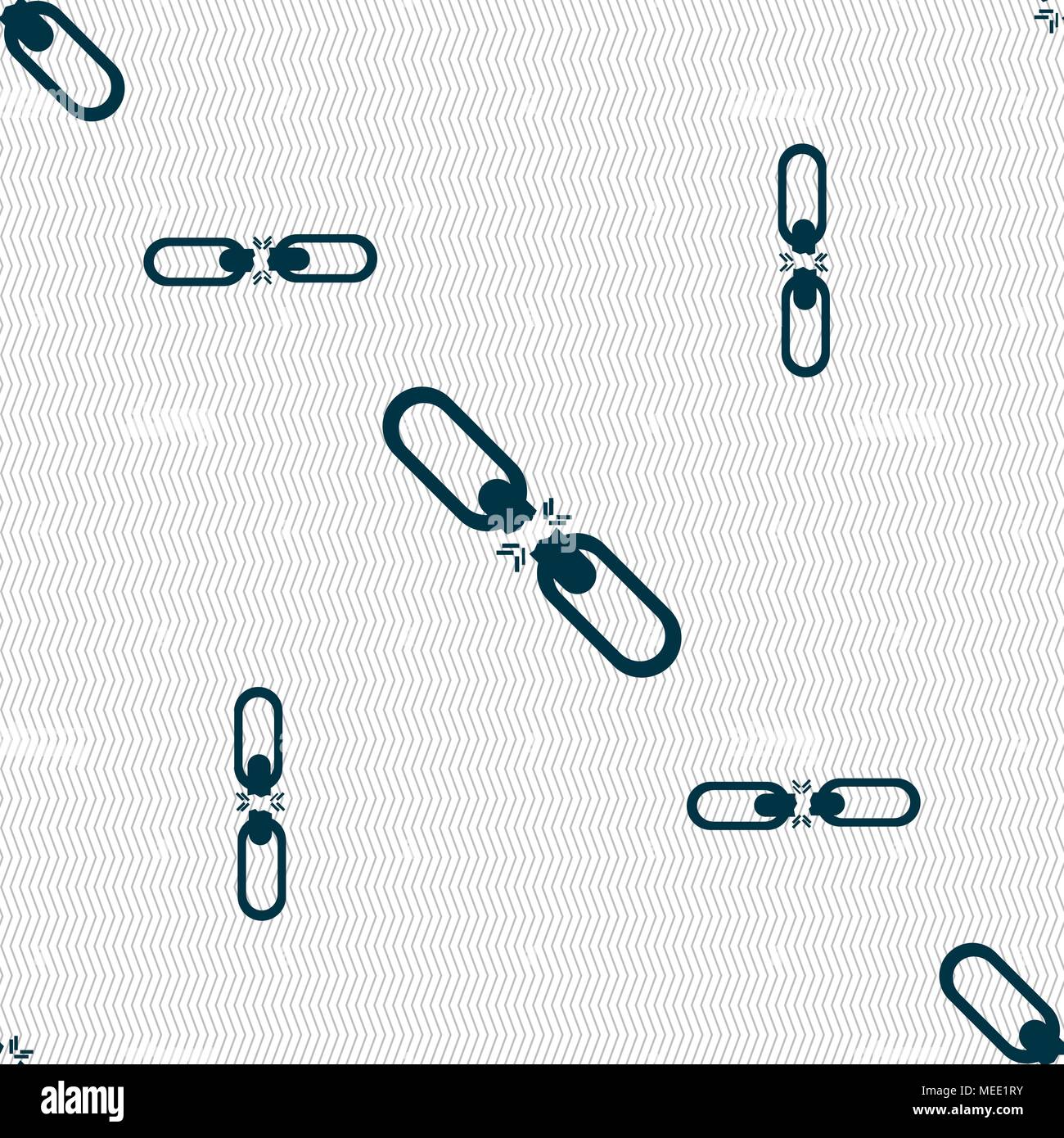 Broken connection flat single icon. Seamless pattern with geometric ...
