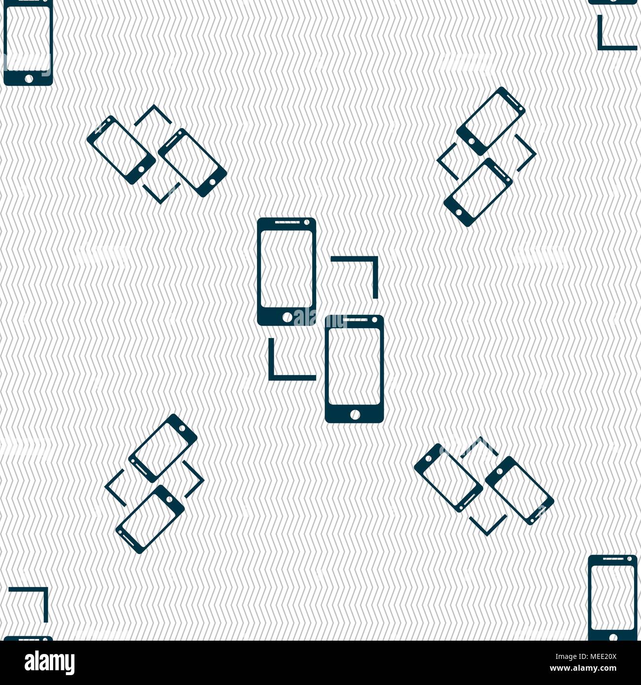 Synchronization sign icon. communicators sync symbol. Data exchange ...