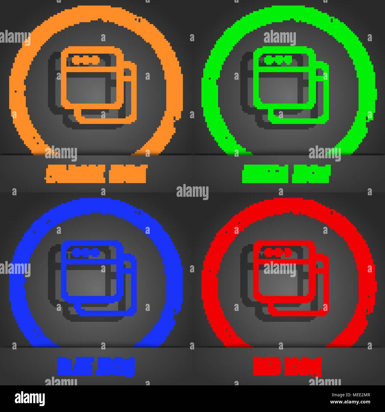 Simple Browser window icon symbol. Fashionable modern style. In the ...