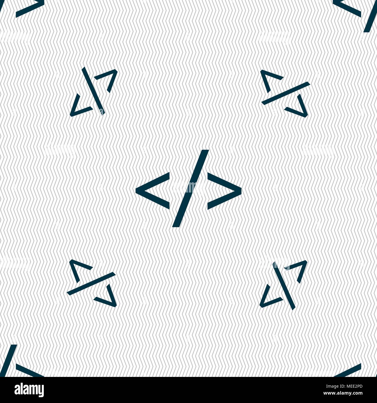 Code sign icon. Programming language symbol. Seamless pattern with ...