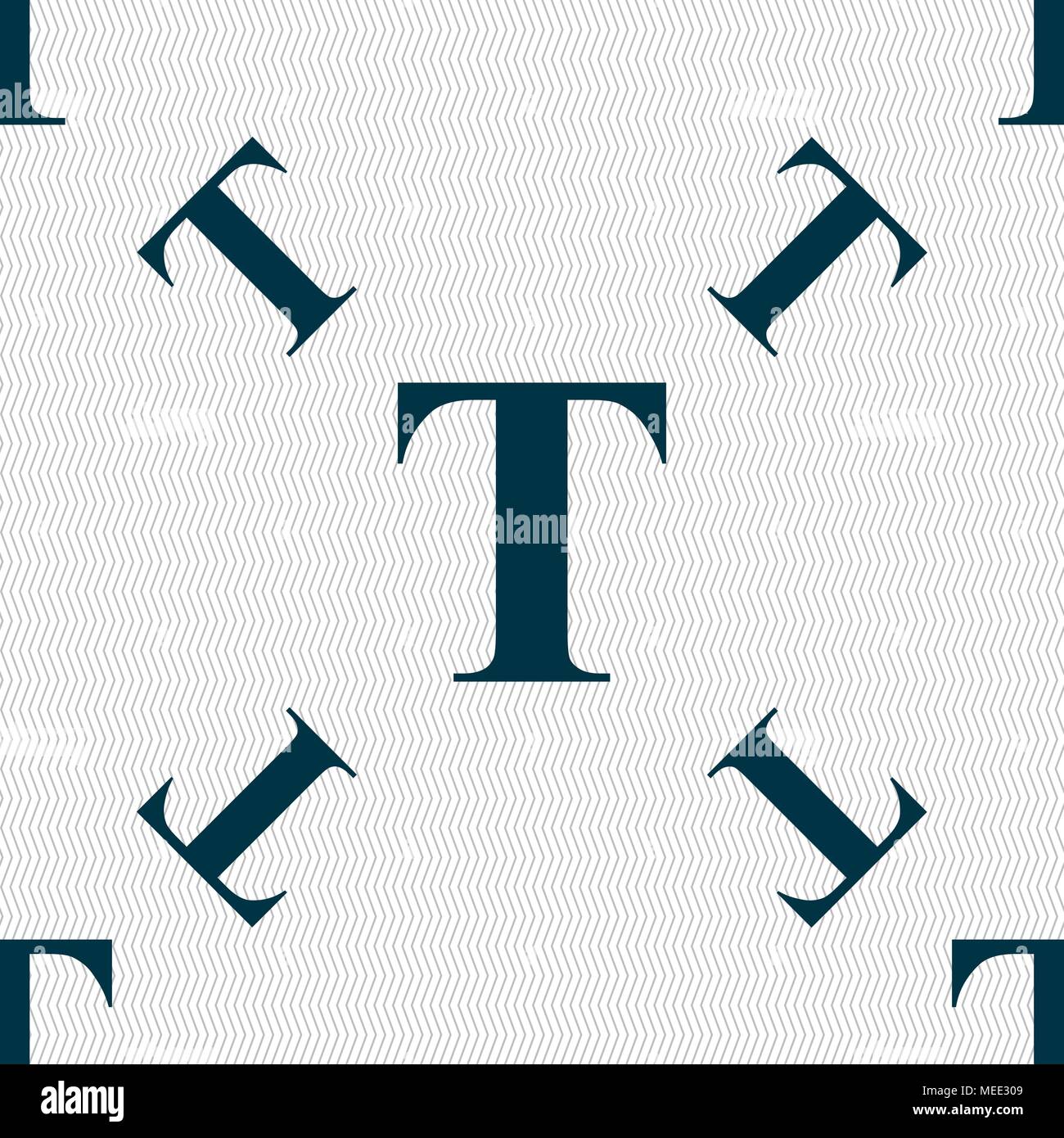 Text edit icon sign. Seamless pattern with geometric texture. Vector illustration Stock Vector