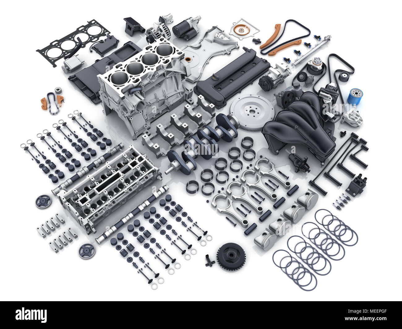 Car engine 3d hi-res stock photography and images - Alamy