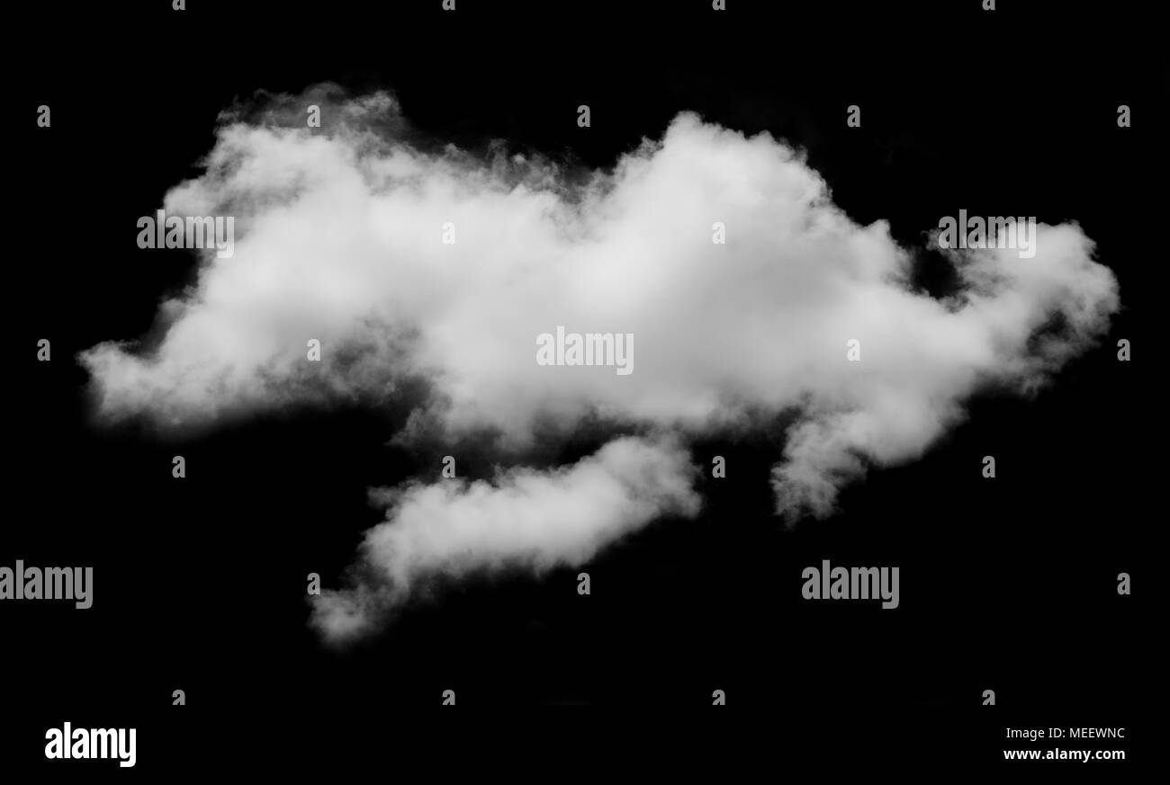 white cloud isolated black background sky Stock Photo - Alamy