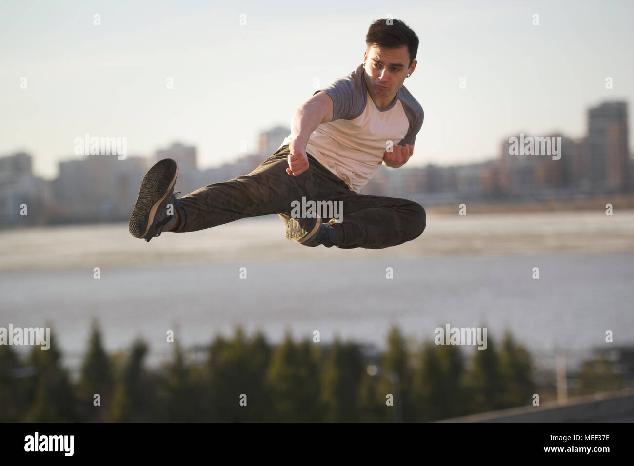Flying Kick High Resolution Stock Photography and Images Alamy