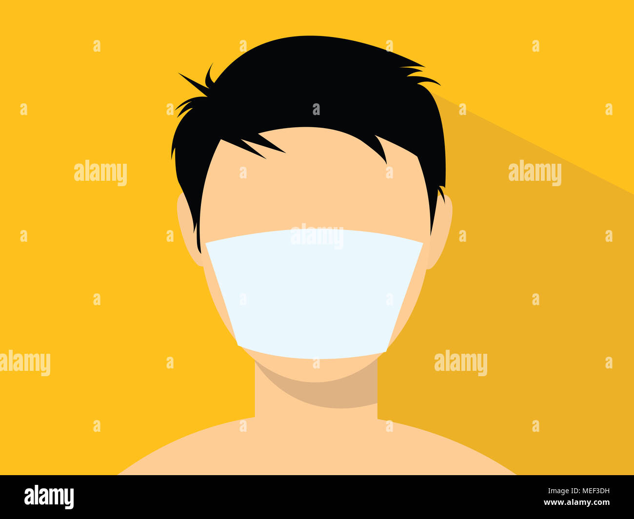 a man using a masker illustration with flat style vector Stock Photo ...