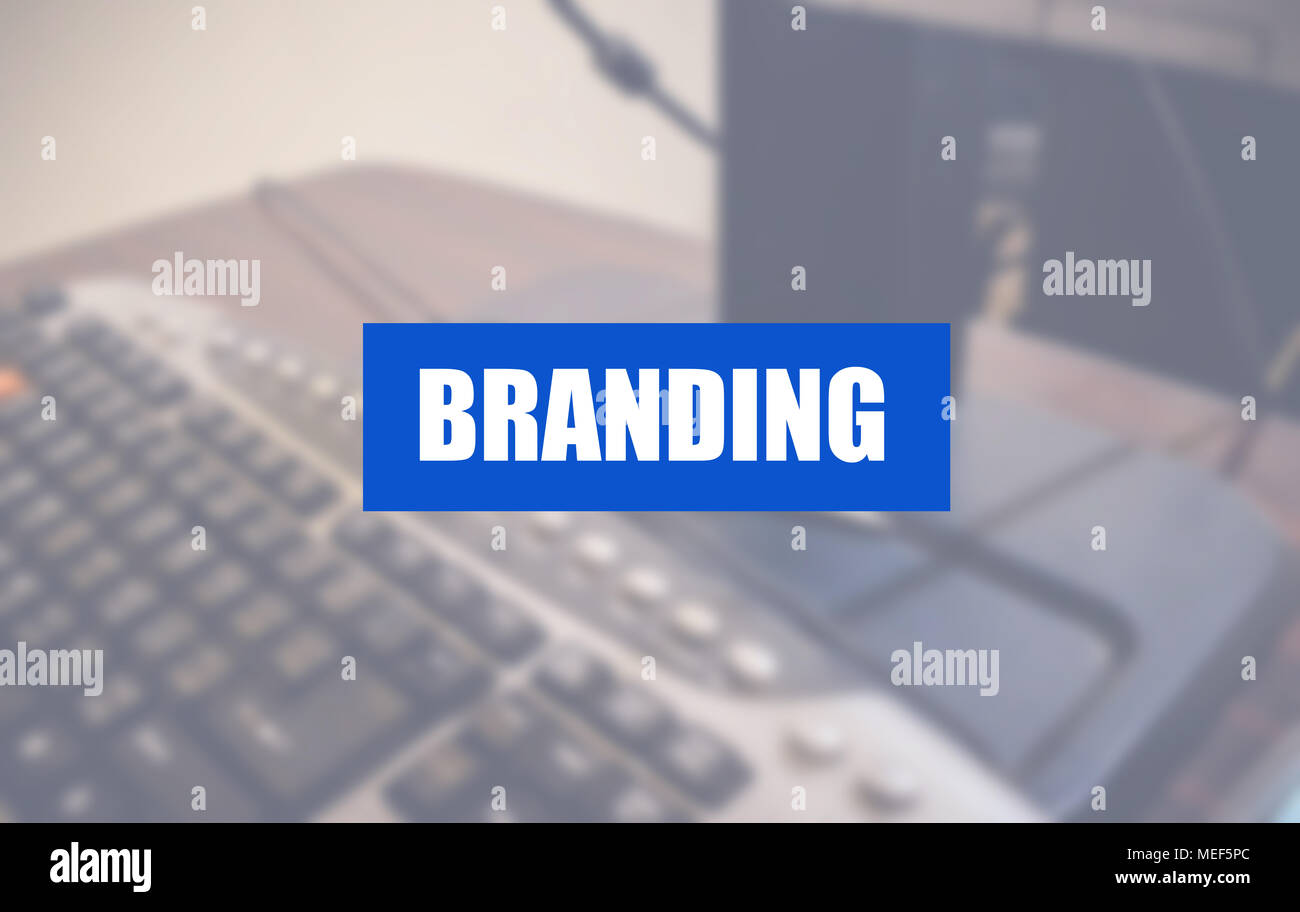 Branding word with business blurring background Stock Photo - Alamy
