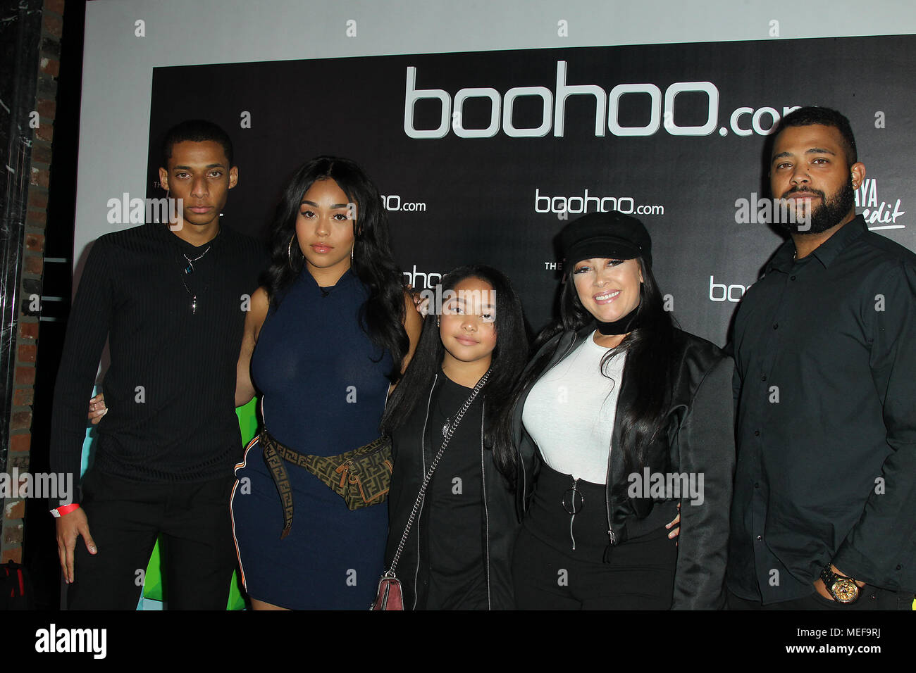 boohoo Block Party With Special Guest Zendaya held at The Highlight Room at  Dream Hollywood in Los Angeles, California. Featuring: Jordyn Woods, mother  Elizabeth Woods, family Where: Los Angeles, California, United States